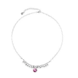 Unode50 My Goal frontal necklace silver/pink